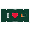 Miami Hurricanes Styrene License Plate