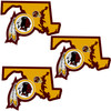 Washington Commanders Home State Decal, 3pk