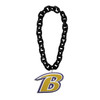 Baltimore Ravens Fan Chain Necklace NFL Foam Chain Fan Gear Black