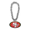 San Francisco 49ers Fan Chain Necklace NFL Foam Chain Fan Gear Silver