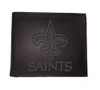 New Orleans Saints Leather Blackout Bi-fold Wallet
