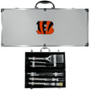 Cincinnati Bengals 8 pc Stainless Steel BBQ Set w/Metal Case