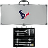Houston Texans 8 pc Stainless Steel BBQ Set w/Metal Case