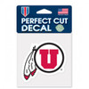 Utah Utes Decal 4x4 Perfect Cut Color
