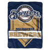 Milwaukee Brewers Blanket 60x80 Raschel Home Plate Design