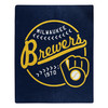Milwaukee Brewers Blanket 50x60 Raschel Moonshot Design