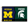 Michigan - Michigan St. 3 Ft. X 5 Ft. Flag W/Grommets - Rivalry House Divided
