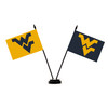 West Virginia Mountaineers 2 Flag Desk Set