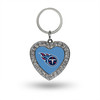 Tennessee Titans Rhinestone Heart Keychain