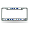 Texas Rangers License Plate Frame Chrome