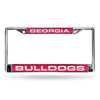 Georgia Bulldogs Laser Cut Chrome License Plate Frame
