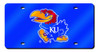 Kansas Jayhawks License Plate Laser Cut Navy