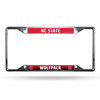 North Carolina State Wolfpack License Plate Frame Chrome EZ View