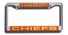 Kansas City Chiefs License Plate Frame Laser Cut Chrome