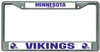 Minnesota Vikings License Plate Frame Chrome