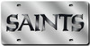 New Orleans Saints License Plate Laser Cut Silver