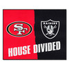 NFL House Divided - 49ers / Raiders House Divided Mat House Divided Multi
