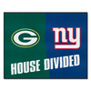 NFL House Divided - Packers / Giants House Divided Mat 33.75"x42.5"