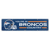 Denver Broncos Giant 8' x 2' Banner Wall Decor NFL Fan Display