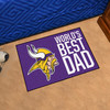 Minnesota Vikings Starter Mat Accent Rug - 19in. x 30in. World's Best Dad Starter Mat Viking Head Primary Logo
