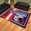 New England Patriots Dynasty 8x10 Rug Patriots Helmet Logo 6x Blue