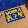 Milwaukee Brewers Starter Mat Accent Rug - 19in. x 30in., Uniform Design MB Glove Cap Logo
