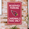 Arizona Cardinals Team Color Reserved Parking Sign Decor 18in. X 11.5in. Lightweight