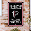 Atlanta Falcons Team Color Reserved Parking Sign Decor 18in. X 11.5in. Lightweight