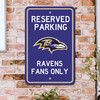 Baltimore Ravens Team Color Reserved Parking Sign Decor 18in. X 11.5in. Lightweight