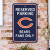 Chicago Bears Team Color Reserved Parking Sign Decor 18in. X 11.5in. Lightweight