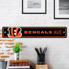 Cincinnati Bengals Team Color Street Sign D√©cor 4in. X 24in. Lightweight