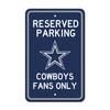 Dallas Cowboys Team Color Reserved Parking Sign Decor 18in. X 11.5in. Lightweight