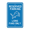 Detroit Lions Team Color Reserved Parking Sign Decor 18in. X 11.5in. Lightweight