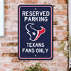 Houston Texans Team Color Reserved Parking Sign Decor 18in. X 11.5in. Lightweight