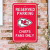 Kansas City Chiefs Team Color Reserved Parking Sign Decor 18in. X 11.5in. Lightweight