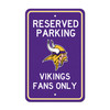 Minnesota Vikings Team Color Reserved Parking Sign D√©cor 18in. X 11.5in. Lightweight