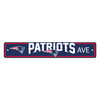 New England Patriots Team Color Street Sign D√©cor 4in. X 24in. Lightweight