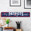 New England Patriots Team Color Street Sign D√©cor 4in. X 24in. Lightweight