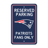 New England Patriots Team Color Reserved Parking Sign Decor 18in. X 11.5in. Lightweight