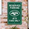 New York Jets Team Color Reserved Parking Sign Decor 18in. X 11.5in. Lightweight