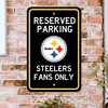 Pittsburgh Steelers Team Color Reserved Parking Sign Decor 18in. X 11.5in. Lightweight