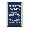 Seattle Seahawks Team Color Reserved Parking Sign Decor 18in. X 11.5in. Lightweight