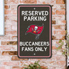 Tampa Bay Buccaneers Team Color Reserved Parking Sign Decor 18in. X 11.5in. Lightweight