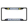 Michigan Wolverines Metal License Plate Frame Black Finish