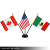 3-Hole Desktop Flag Stand for 4x6 inch flag (Weighted)