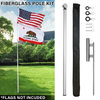 22ft Deluxe Fiberglass Pole & Ground Spike Kit