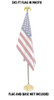 8ft Silver Flag Pole and Gold Base Kit (Eagle Top)