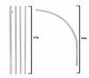 15ft Windless Banner Flag Pole & Ground Spike 6 piece Kit