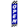 Open (Blue Checkered) Super Flag