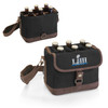 Super Bowl 53 Beer Caddy Cooler Tote with Opener, (Black with Brown Accents)